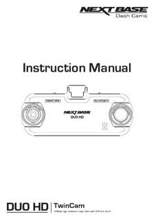 NextBase DUO TwinCam manual. Camera Instructions.
